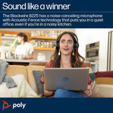POLY Blackwire 8225 Stereo USB-C Headset +USB-C/A Adapter - 8X223AA