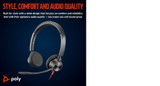POLY Blackwire 3325 Stereo USB-C Headset +3.5mm Plug +USB-C/A Adapter - 8X221AA