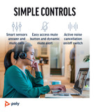 POLY Voyager Focus 2 Microsoft Teams Certified USB-C Headset - 77Y88AA