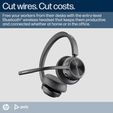 POLY Voyager 4320-M Microsoft Teams Certified Headset +BT700 dongle +Charging Stand - 77Z32AA
