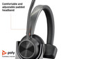 POLY Voyager 4310 USB-C Headset +BT700 dongle +Charging Stand - 77Y96AA