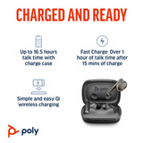 POLY Voyager Free 60 UC M Carbon Black Earbuds +BT700 USB-A Adapter +Basic Charge Case - 7Y8L7AA
