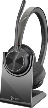 POLY Voyager 4320 Microsoft Teams Certified Headset +BT700 dongle +Charging Stand Wireless Head-band Calls/Music USB Type-A Bluetooth Black - 77Z00AA