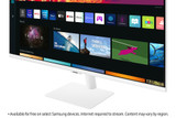 Samsung 32" M70B UHD, USB-C White Smart Monitor with Speakers & Remote - LS32BM701UPXXU
