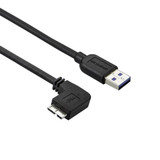 StarTech.com Slim Micro USB 3.0 Cable - M/M - Left-Angle Micro-USB - 0.5m (20in) - USB3AU50CMLS