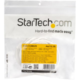 StarTech.com USB-C to USB-C Cable w/ 5A PD - M/M - White - 4 m (13 ft.) - USB 2.0 - USB-IF Certified - USB2C5C4MW