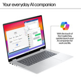 HP ENVY x360 16-ac0010na Intel Core Ultra 5 125U Hybrid (2-in-1) 40.6 cm (16") Touchscreen 2K 8 GB LPDDR5-SDRAM 512 GB SSD Wi-Fi 7 (802.11be) Windows 11 Home Silver - A66ZFEA