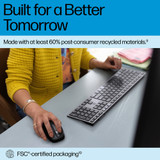 HP 725 Multi-Device Rechargeable Wireless Keyboard and Mouse Combo - 9T5B0UT