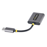 StarTech.com USB-C Headphone Splitter, USB Type C Dual Headset Adapter w/Mic Input, USB C to 3.5mm Audio Adapter/Earphone Dongle, USB C to Audio Jack/Aux Output, 24-bit DAC - USBC-AUDIO-SPLITTER