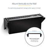 StarTech.com 3U 19” Wall Mount Vertical Rack Bracket, Wall Mount Patch Panel Bracket for Data/AV/IT/Computer Equipment, 3U Rack for Cabinet or Server Room, Supports 150lb (68kg) Capacity - RK319WALLV