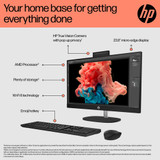 HP 24-cr0019na AMD Ryzen™ 5 7520U 60.5 cm (23.8") 1920 x 1080 pixels 8 GB LPDDR5-SDRAM 512 GB SSD All-in-One PC Windows 11 Home Wi-Fi 6 (802.11ax) White - 8C3Y2EA
