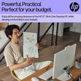 HP 27-cr0013na Intel® Core™ i7 i7-1355U 68.6 cm (27") 1920 x 1080 pixels All-in-One PC 16 GB DDR4-SDRAM 512 GB SSD Windows 11 Home Wi-Fi 6 (802.11ax) White - 8C3Y6EA