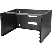 StarTech.com 6U Wall Mount Network Rack - 14 Inch Deep (Low Profile) - 19" Patch Panel Bracket for Shallow Server and IT Equipment, Network Switches - 44lbs/20kg Weight Capacity, Black - WALLMOUNT6