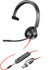 POLY Blackwire 3315 Monaural Microsoft Teams Certified USB-C Headset +3.5mm Plug +USB-C/A Adapter - 8X218AA