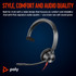 POLY Blackwire 3315 Monaural Microsoft Teams Certified USB-C Headset +3.5mm Plug +USB-C/A Adapter - 8X218AA