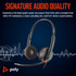 POLY Blackwire 3220 Stereo USB-C Black Headset +USB-C/A Adapter (Bulk) - 8X2J9A6