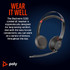 POLY Blackwire 5220 Stereo USB-C Headset +3.5mm Plug +USB-C/A Adapter - 8X231AA