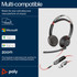POLY Blackwire 5220 Stereo USB-C Headset +3.5mm Plug +USB-C/A Adapter (Bulk) - 8X231A6