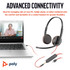 POLY Blackwire 3225 Stereo USB-C Headset +3.5mm Plug +USB-C/A Adapter - 8X229AA