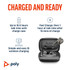 POLY Voyager Free 60 UC Carbon Black Earbuds +BT700 USB-A Adapter +Basic Charge Case - 7Y8H3AA