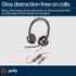 POLY Blackwire 8225 Stereo USB-C Headset +USB-C/A Adapter - 8X223AA