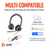 POLY Blackwire 8225 Stereo USB-C Headset +USB-C/A Adapter - 8X223AA