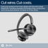 POLY Voyager 4320-M Microsoft Teams Certified Headset +BT700 dongle +Charging Stand - 77Z32AA