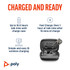POLY Voyager Free 60 UC M Carbon Black Earbuds +BT700 USB-A Adapter +Basic Charge Case - 7Y8L7AA