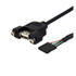 StarTech.com 1 ft Panel Mount USB Cable - USB A to Motherboard Header Cable F/F - USBPNLAFHD1