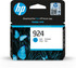 HP 924 Cyan Original Ink Cartridge - 4K0U3NE