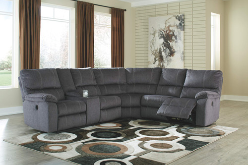 Urbino Charcoal Left Arm Facing Power Loveseat 3 Pc Sectional