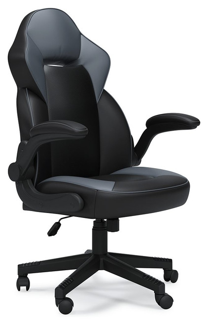 Lynxtyn Gray/black Home Office Swivel Desk Chair