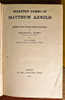 1909 Selected Poems of Matthew Arnold by Hereford B. George