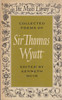Kenneth Muir / Collected Poems of Sir Thomas Wyatt (Vintage Paperback)