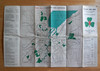 Northern Ireland Tourist Board - Belfast and Area Map ( Dual sided) - c 1960