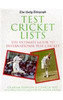 Graham Dawson / Test Cricket Lists (Coffee Table Book)