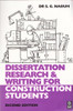 Shamil G. Naoum / Dissertation Research and Writing for Construction Students (Large Paperback)