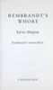 Sylvie Matton / Rembrandt's Whore