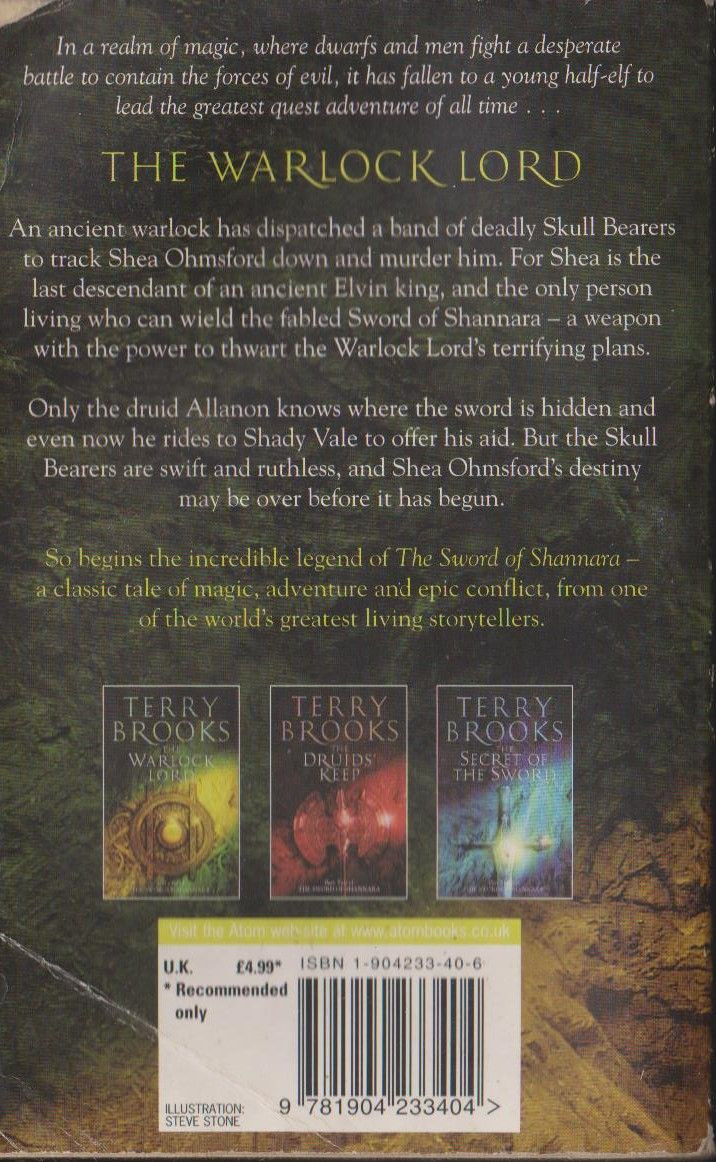 Terry Brooks / The Warlock Lord ( Part a of The Sword of Shannara- Original Shannara Series)