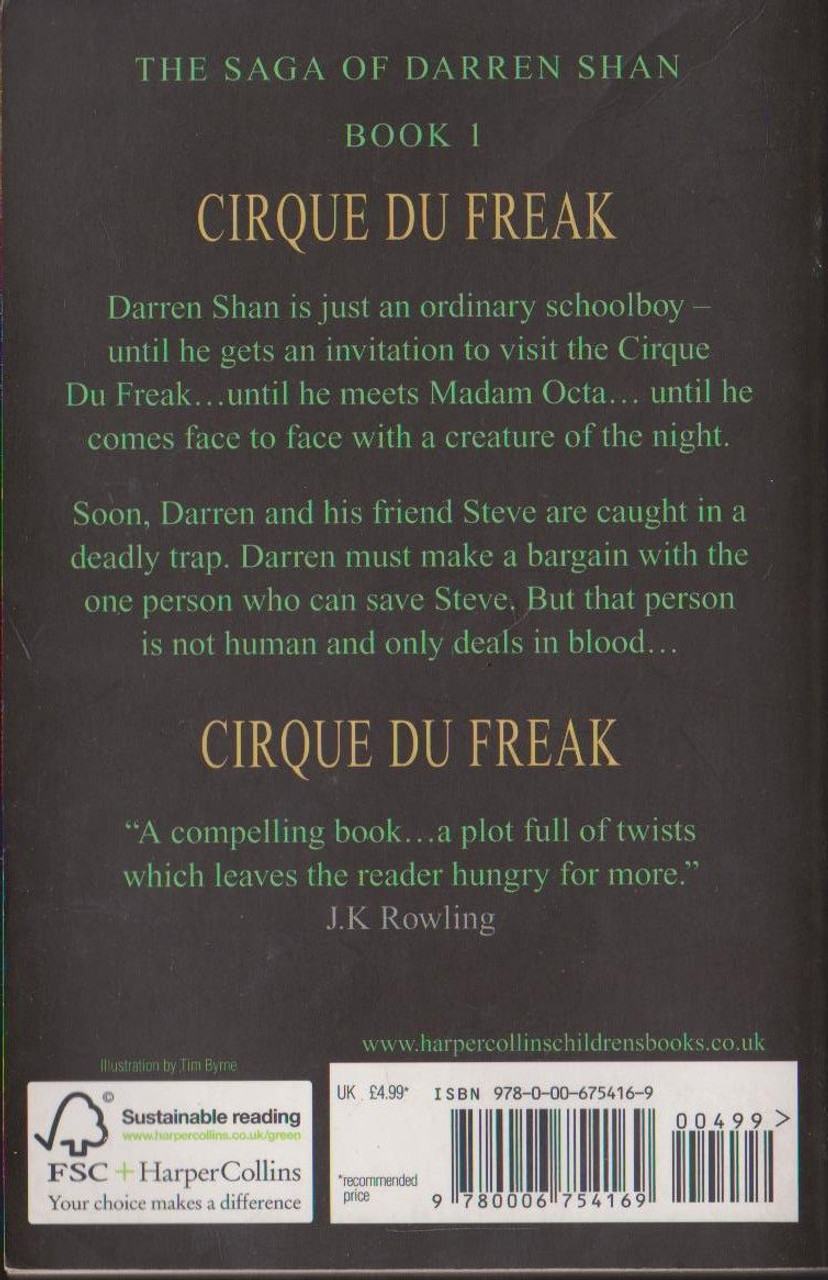 Darren Shan / Cirque Du Freak ( Saga of Darren Shan , Book 1 )