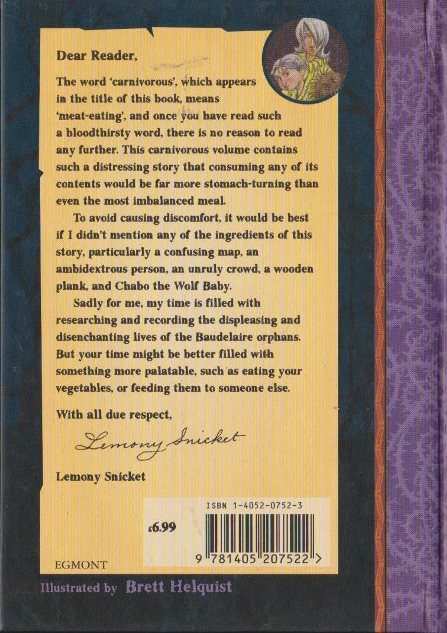 Lemony Snicket / A Series of Unfortunate Events (Book 9) The Carnivorous Carnival