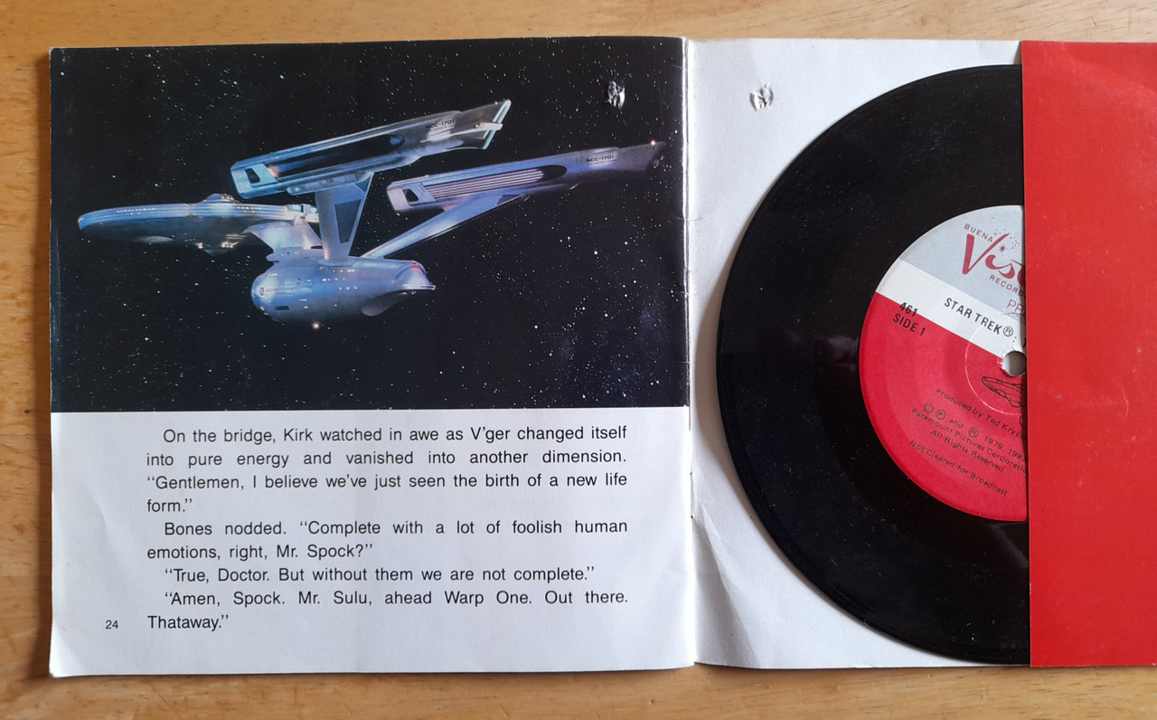 STAR TREK ( The Motion Picture - STAR TREK 1 )  - Vintage FILM Tie in Book & Vinyl Record - 1983