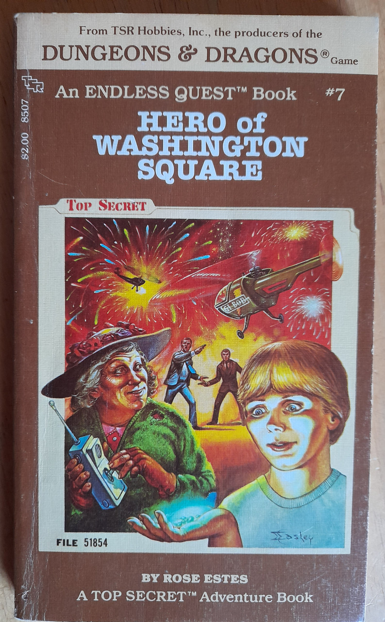 Rose Estes - Hero of Washington Square - Endless Quest - Vintage PB 1983 - TSR Hobbies