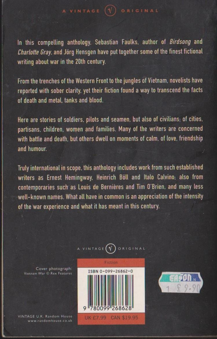Sebastian Faulks / The Vintage Book of War Stories