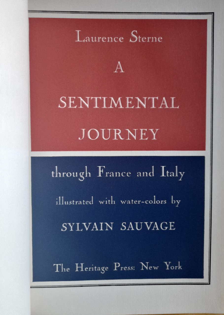 Sterne, Laurence - A Sentimental Journey - HB - Heritage Press USA - 1944 - Illustrated