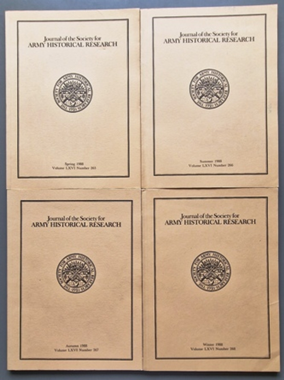 1988 (Complete Year) Journal Of The Society For Army Historical Research