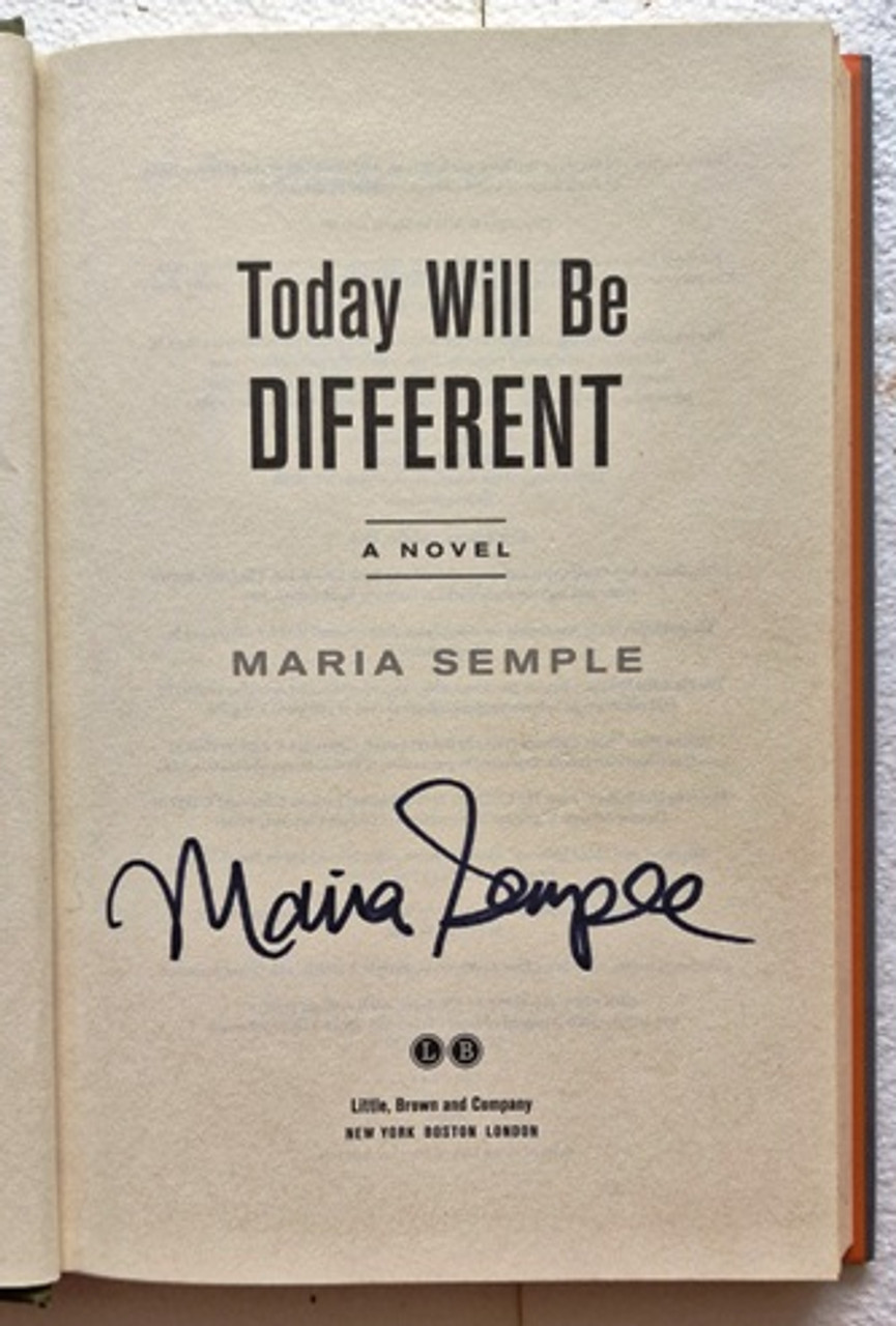 Maria Semple / Today Will Be Different (Signed by the Author) (Hardback)