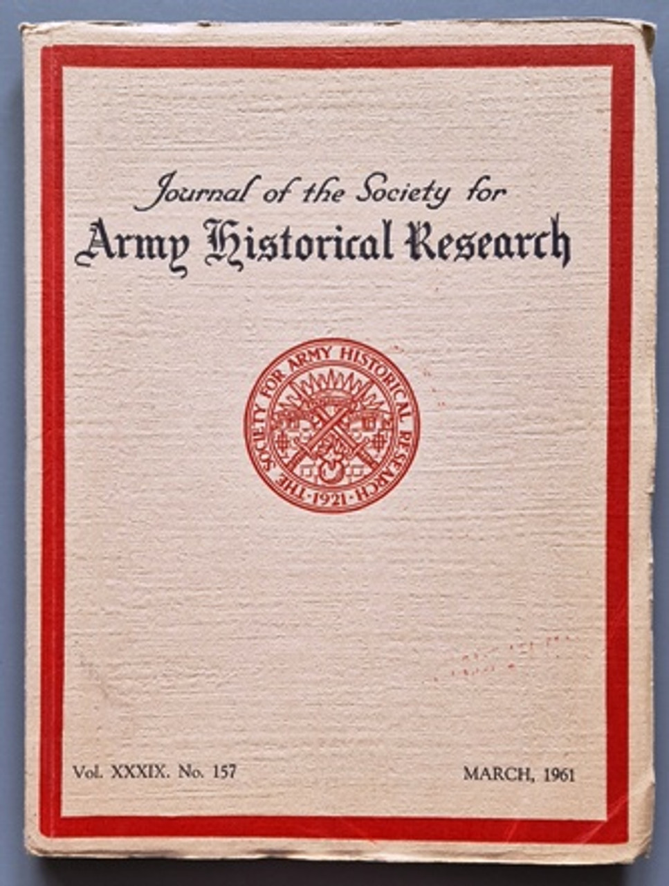 1961 (March Volume) Journal Of The Society For Army Historical Research