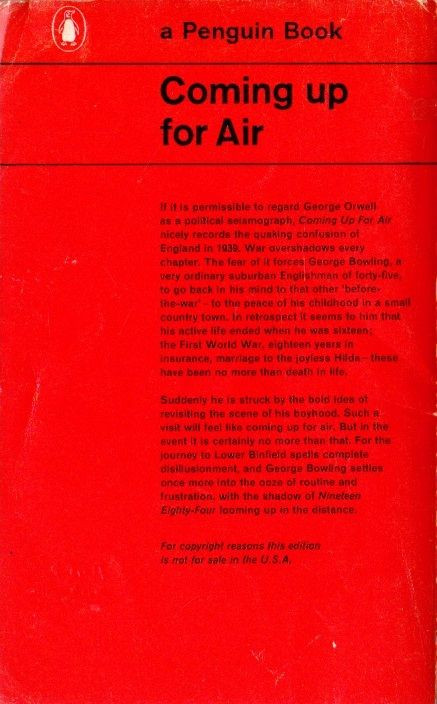 George Orwell / Coming up for Air