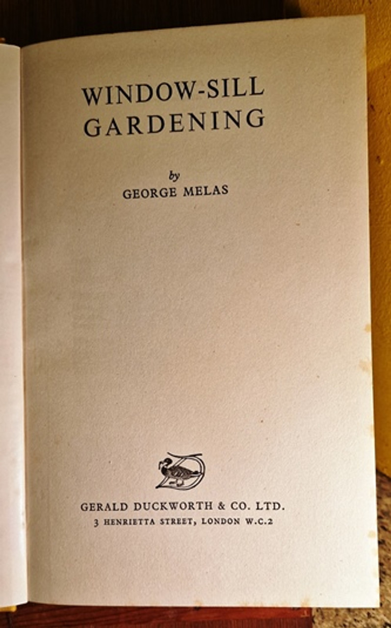 1957 Window-Sill Gardening by George Melas